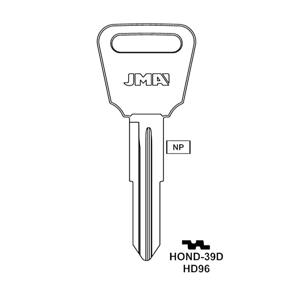 Honda Key Blank - HD96 / HOND-39D