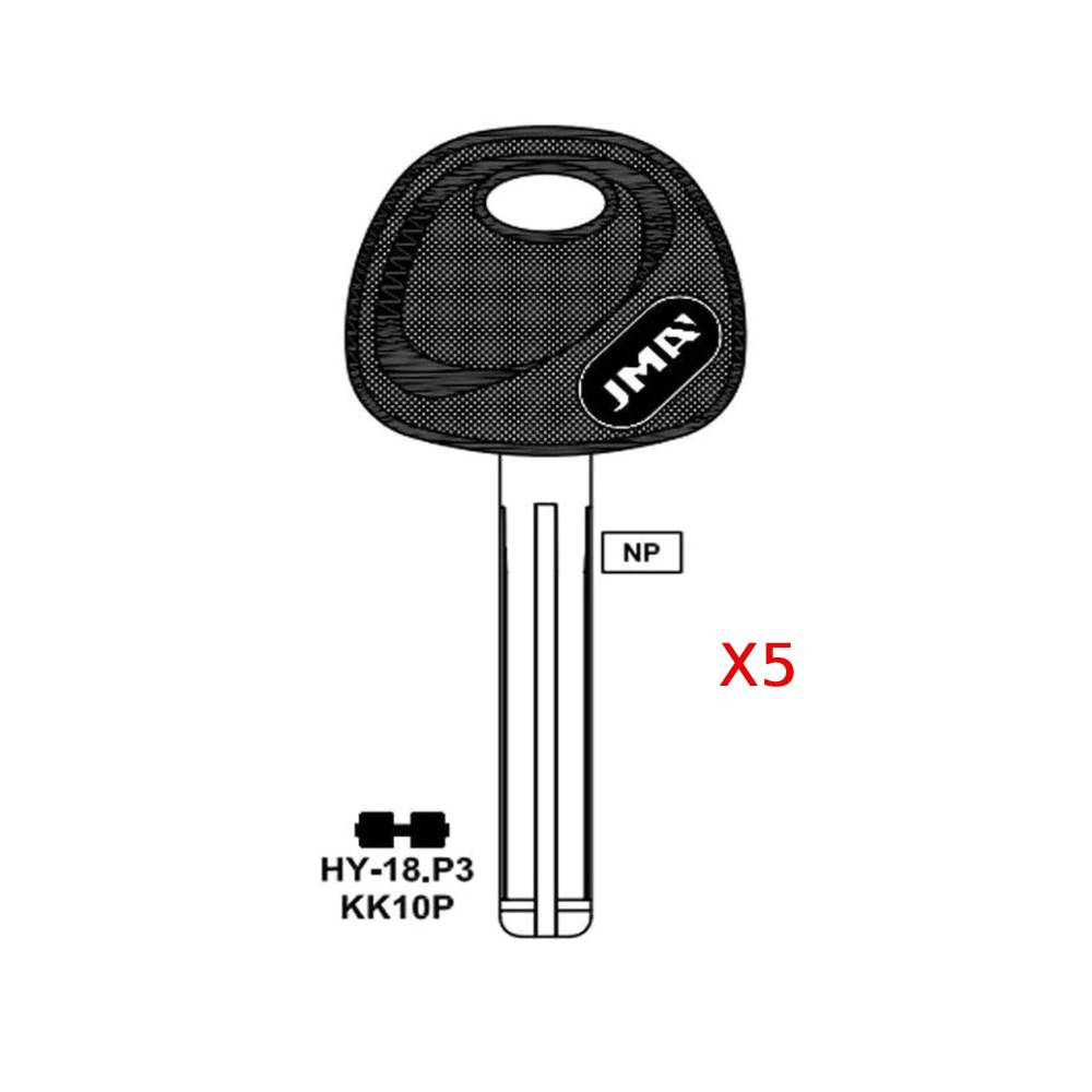 2010 - 2015 Hyundai Kia Key Blank  - KK10-P / HY-18.P3 (Packs of 5)