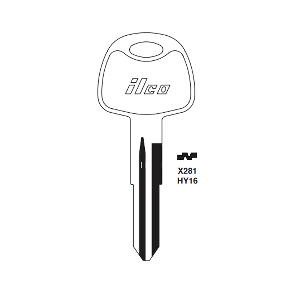 Hyundai Kia Key Blank - HY-12 / HY16 (Packs of 10)