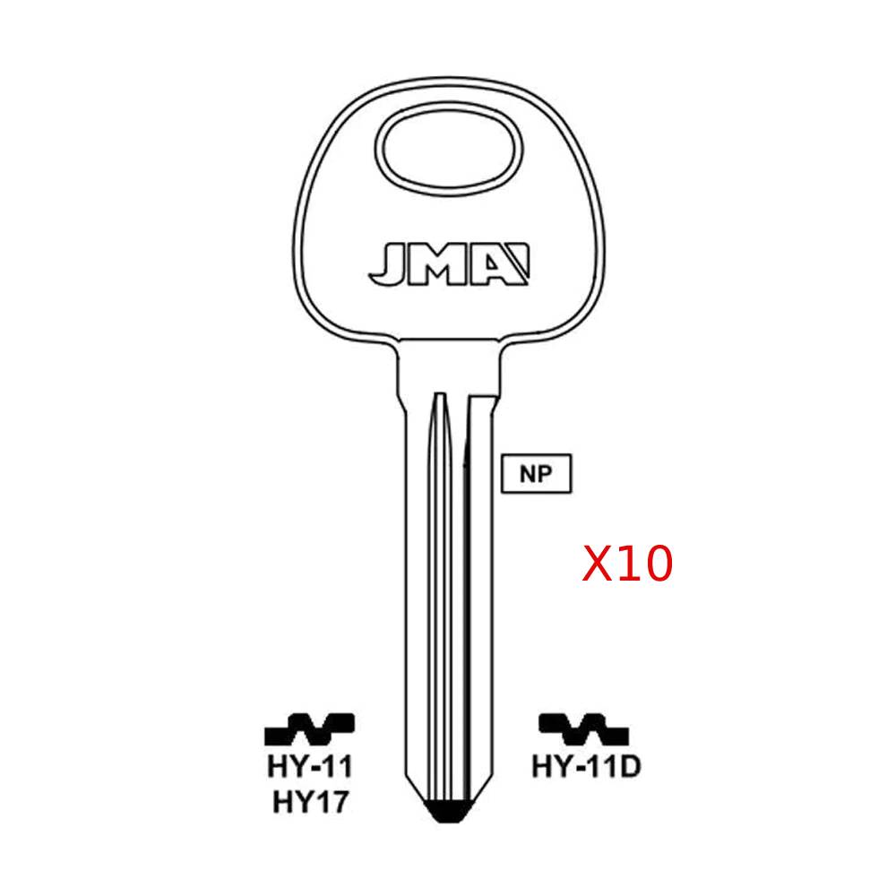 Hyundai Kia Key Blank - HY17 / HY-11 (Packs of 10)