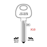 Hyundai Kia Key Blank - HY17 / HY-11 (Packs of 10)