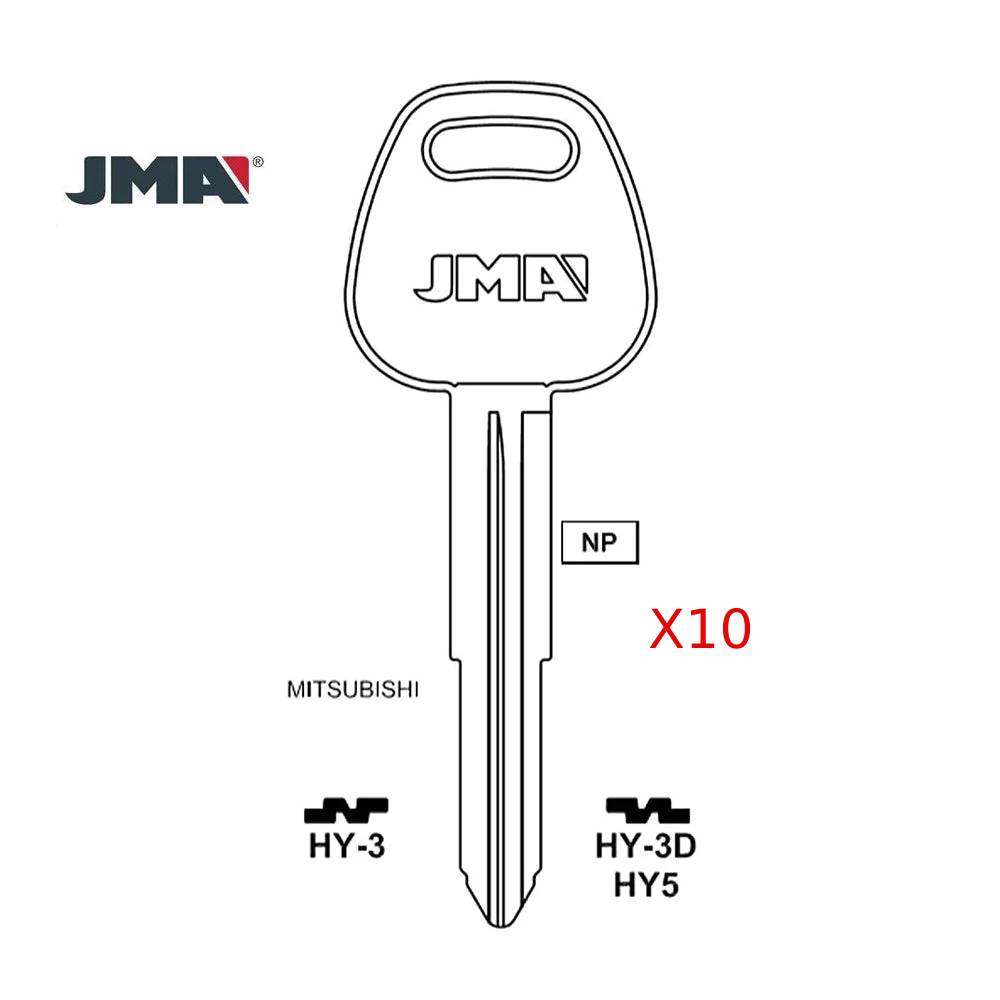 Hyundai Mitsubishi Key Blank - HY5 / HY-3D (Packs of 10)