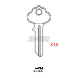 JMA ILC-4DE / IN3 / IN36 Ilco 5-Wafer Cabinet Key Brass (Pack of 10)