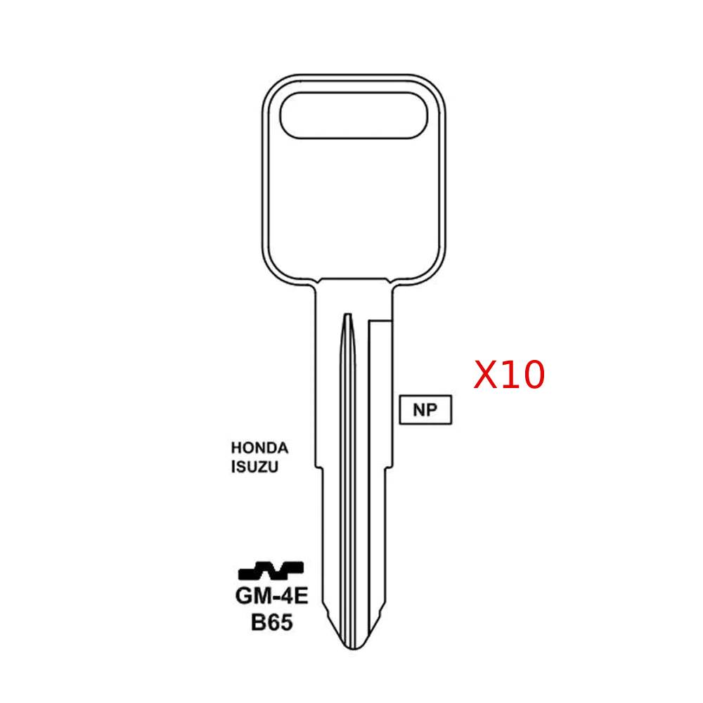 Isuzu Key Blank - B65 / GM-4E (Packs of 10)