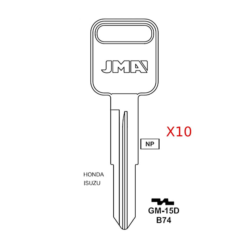 Isuzu Key Blank - B74 / GM-15D (Packs of 10)