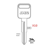 Isuzu Key Blank - B74 / GM-15D (Packs of 10)