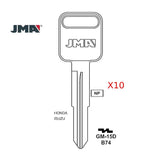 Isuzu Key Blank - B74 / GM-15D (Packs of 10)