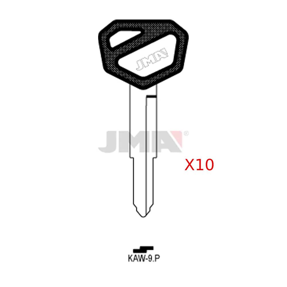 JMA Kawasaki Motorcycle Key Blank - KAW-9P / KW16-P / X91 / X105 (Pack of 10)