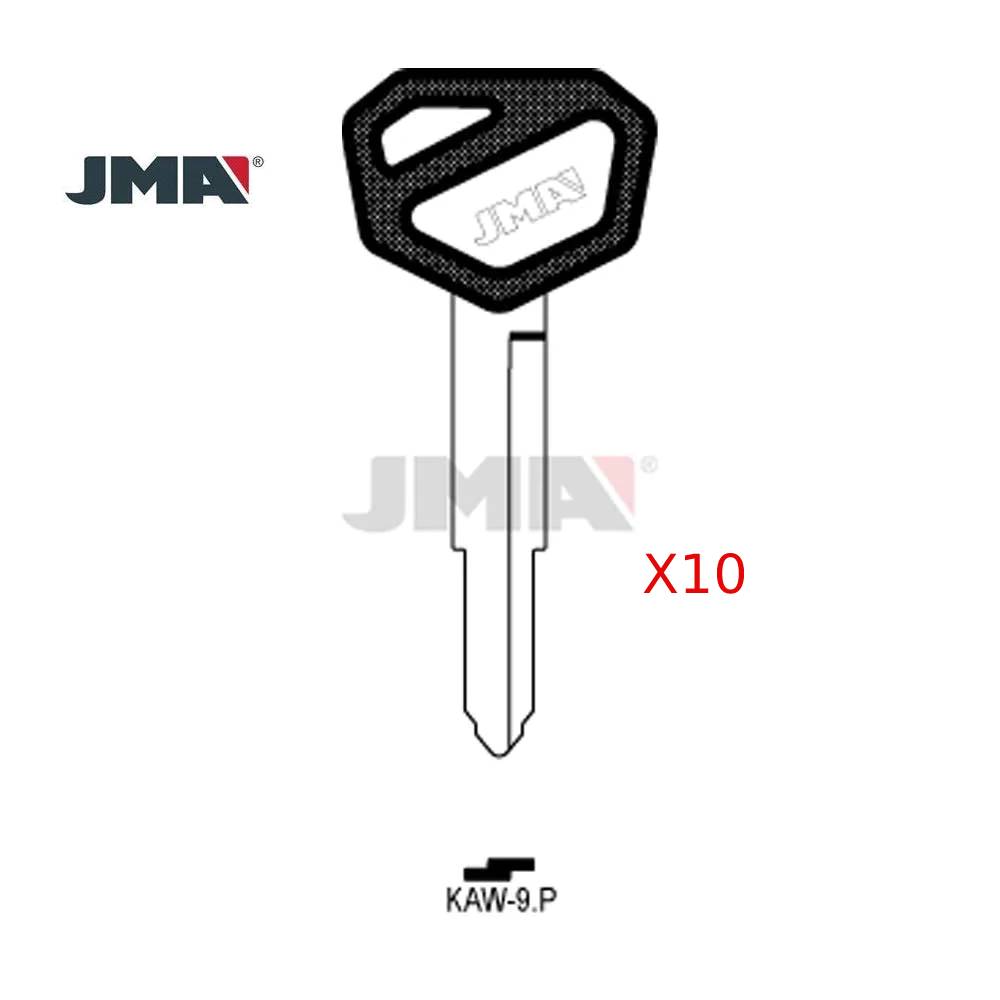 JMA Kawasaki Motorcycle Key Blank - KAW-9P / KW16-P / X91 / X105 (Pack of 10)