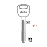 Kia Key Blank - KK4 / KI-4D (Packs of 10)