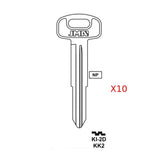 Kia Key Blank - KK2 / KI-2D  (Packs of 10)