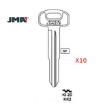 Kia Key Blank - KK2 / KI-2D  (Packs of 10)