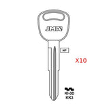 Kia Key Blank - KK3 / KI-3D (Packs of 10)