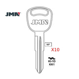 Hyundai Kia Key Blank - KK1 / KI-1D (Packs of 10)