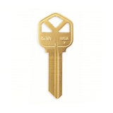 Brass Finish Key Blank - KWI-1KE / KW1 BR (Pack of 250)