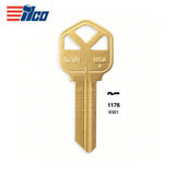 Brass Finish Key Blank - KWI-1KE / KW1 BR (Pack of 250)