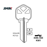 Nickel Plated Finish Key Blank - KW1 NP / KWI-1KE