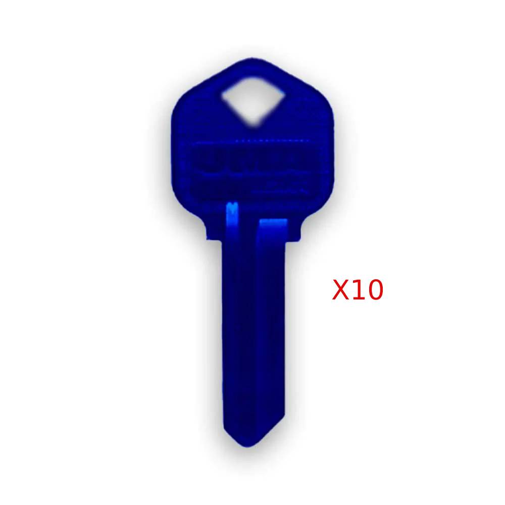 JMA KWI-1 Aluminum Kwikset Key Blanks - Blue (Pack of 10)