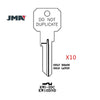 JMA KWI-2DC KW1 Keys - Brass Finish Kwikset Key Blanks - Do Not Duplicate (Pack of 10)