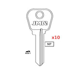 1092N 5-PIN Master Padlock Key Blank - M10 / AUS-1 (Packs of 10)