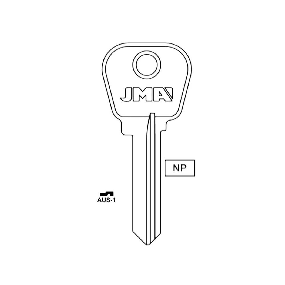 1092N 5-PIN Master Padlock Key Blank - M10 / AUS-1