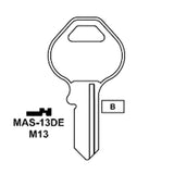 1092DS Master 4-Pin Padlock Key Blank - Brass Finish - M13 BR / MAS-13DE