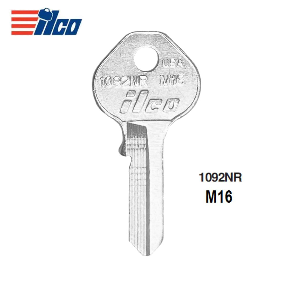 ILCO 1092NR Master Padlock Key Blank - M16