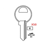 1092 Master 4-Pin Padlock Key Blank - Brass - M1 BR / MAS-10E (Packs of 50)