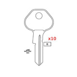 1092-6000 Master Padlock Key Blank - M20 / MAS-18DE (Packs of 10)