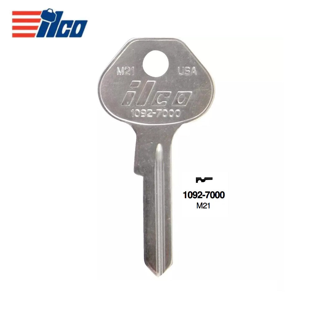 1092-7000 6-PIN Master Padlock Key Blank - MAS-2D / M21 (Packs of 10)