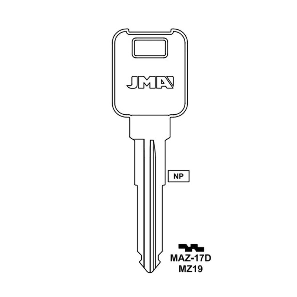 Mazda Mechanical Key Blank - MZ19 / MAZ-17D