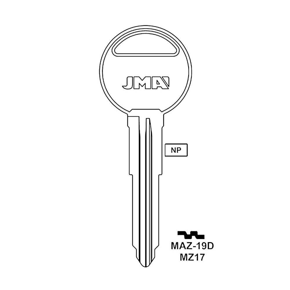 Mazda Key Blank - MZ17 / MAZ-19D