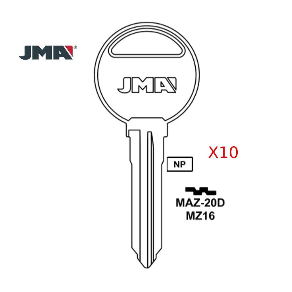 Mazda Key Blank - MZ16 / MAZ-20D (Packs of 10)