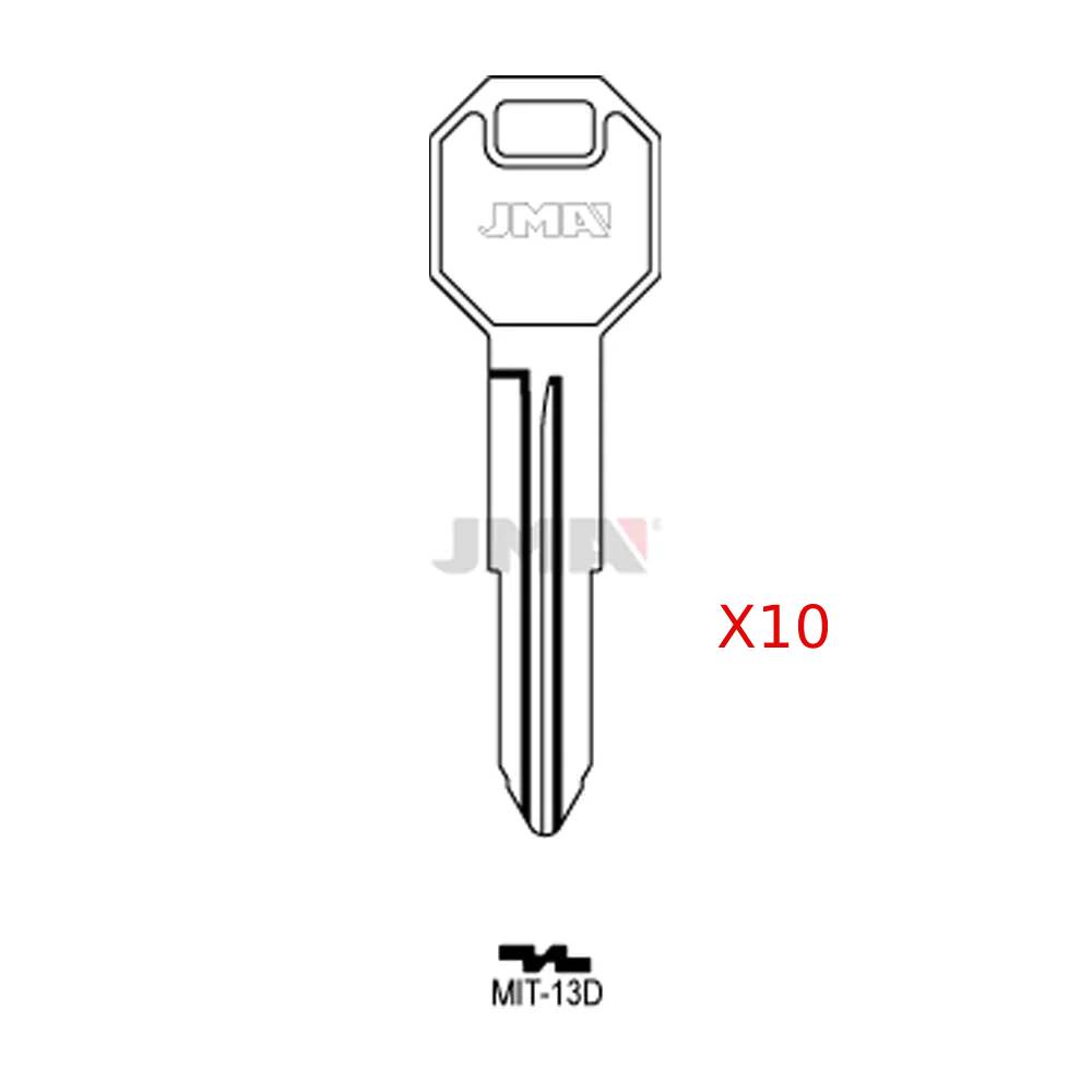 JMA MIT-13D / MIT5 / X229 Mitsubishi Metal Key (Pack of 10)