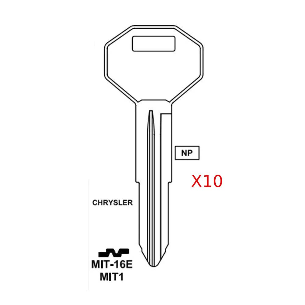 Chrysler Dodge Mitsubishi Key Blank MIT1 / MIT-16E (Packs of 10)