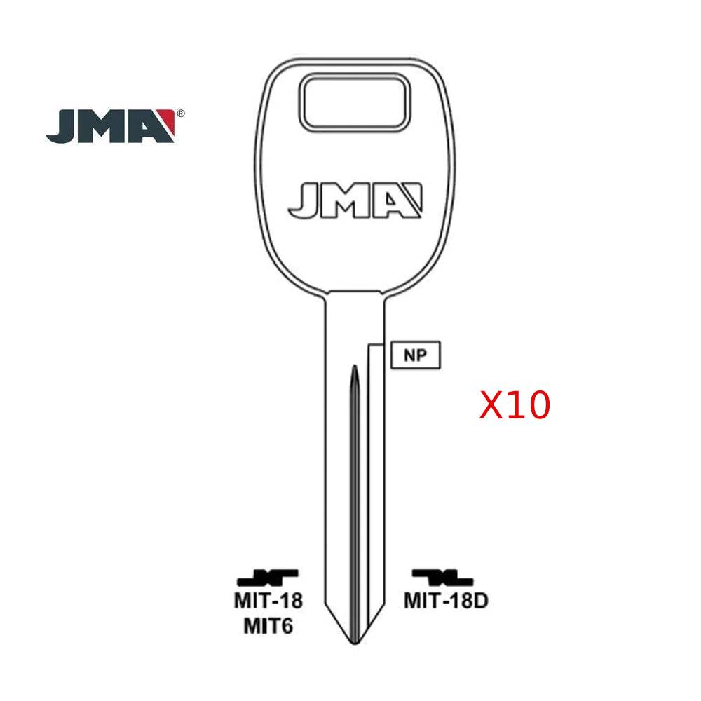 Mitsubishi Key Blank MIT6 / MIT-18 (Packs of 10)