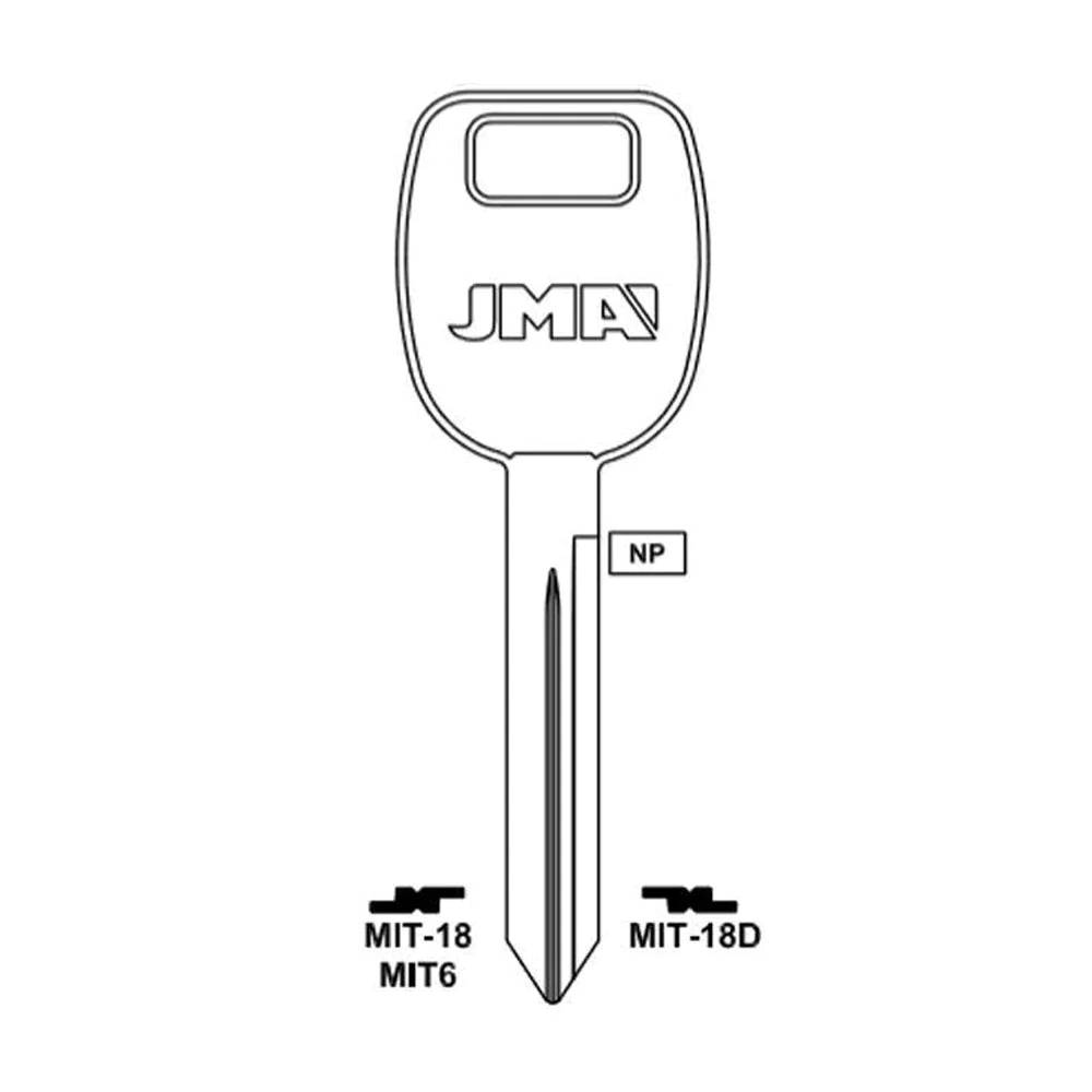 Mitsubishi Key Blank MIT6 / MIT-18