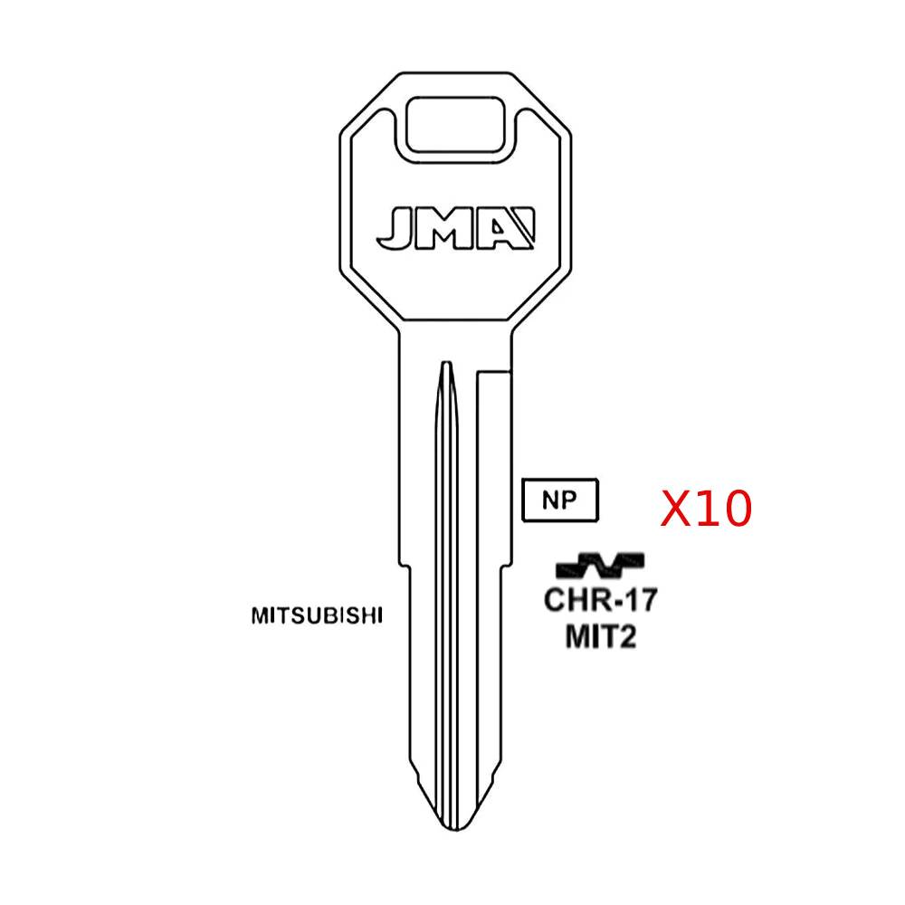 Mitsubishi Chrysler Key Blank - MIT2 / CHR-17 (Packs of 10)