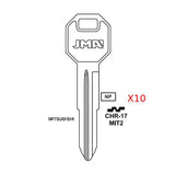 Mitsubishi Chrysler Key Blank - MIT2 / CHR-17 (Packs of 10)