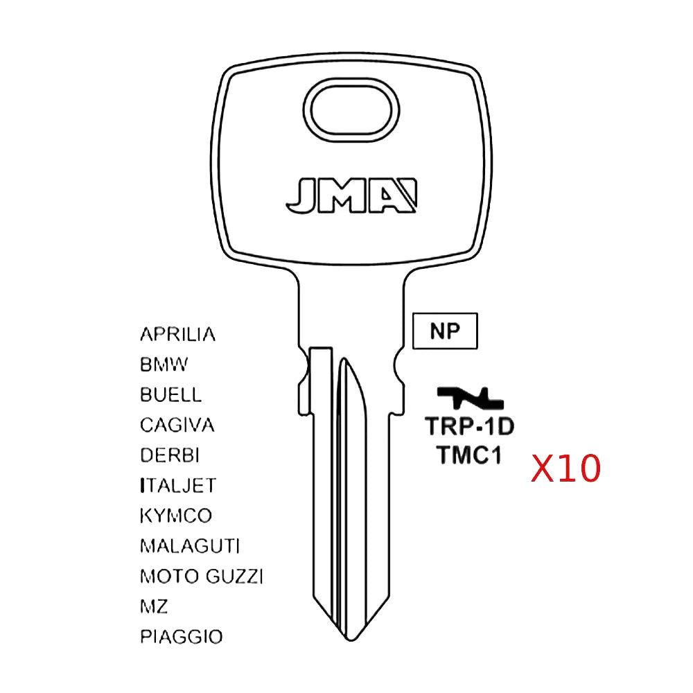 Triumph Motorcycle Key Blank - TMC1 / TRP-1D (Packs of 10)