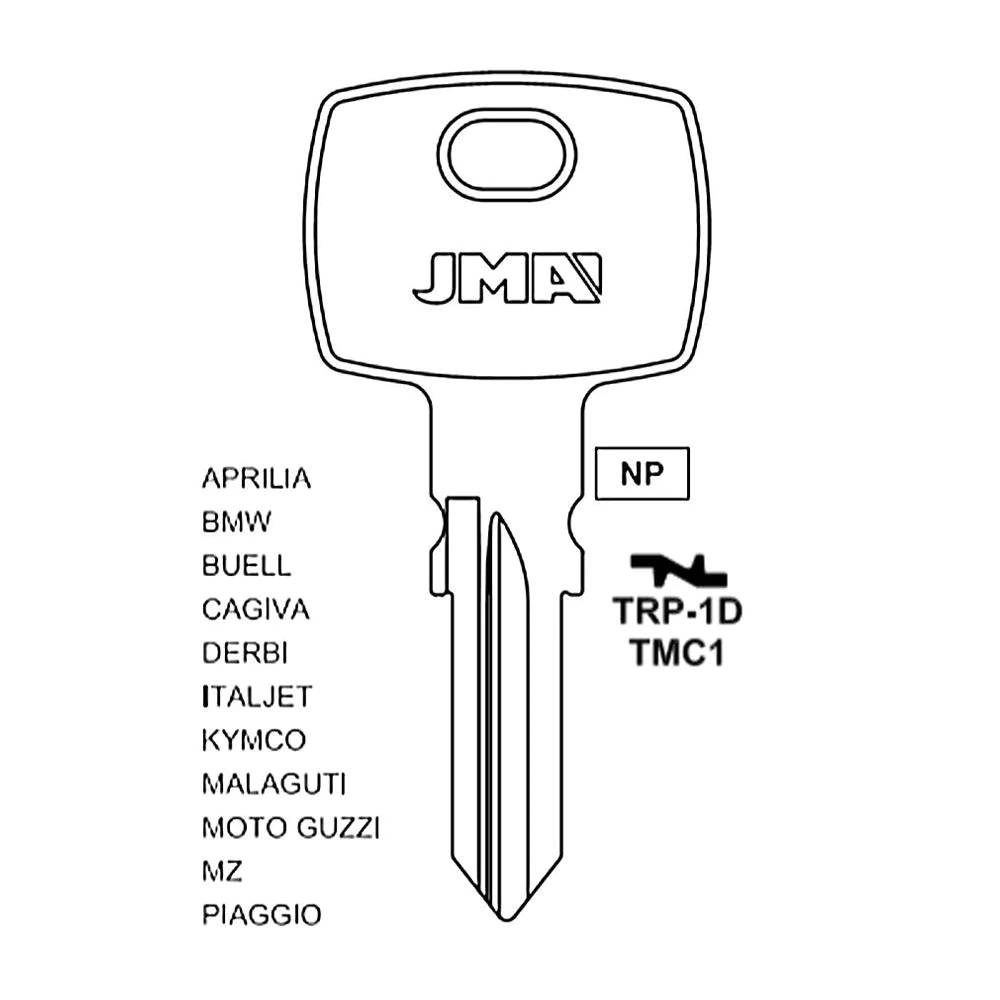 Triumph Motorcycle Key Blank - TMC1 / TRP-1D