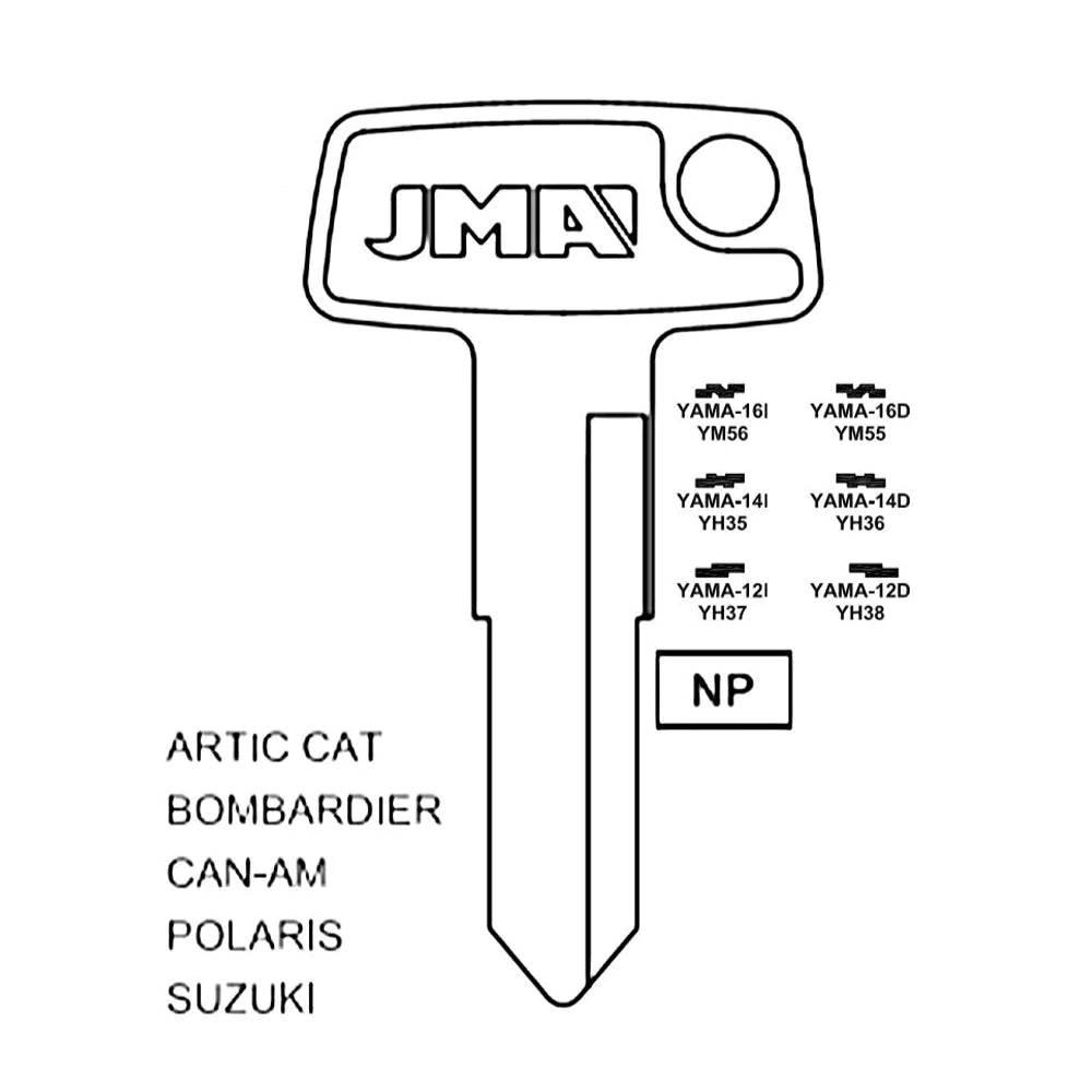 Yamaha Motorcycle Key Blank - YM55 / YAMA-16D