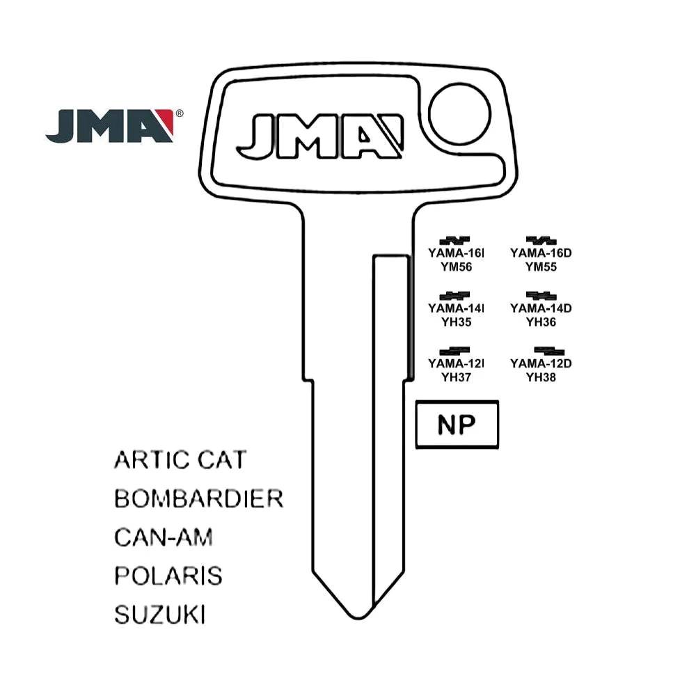 Yamaha Motorcycle Key Blank - YM56 / YAMA-16I