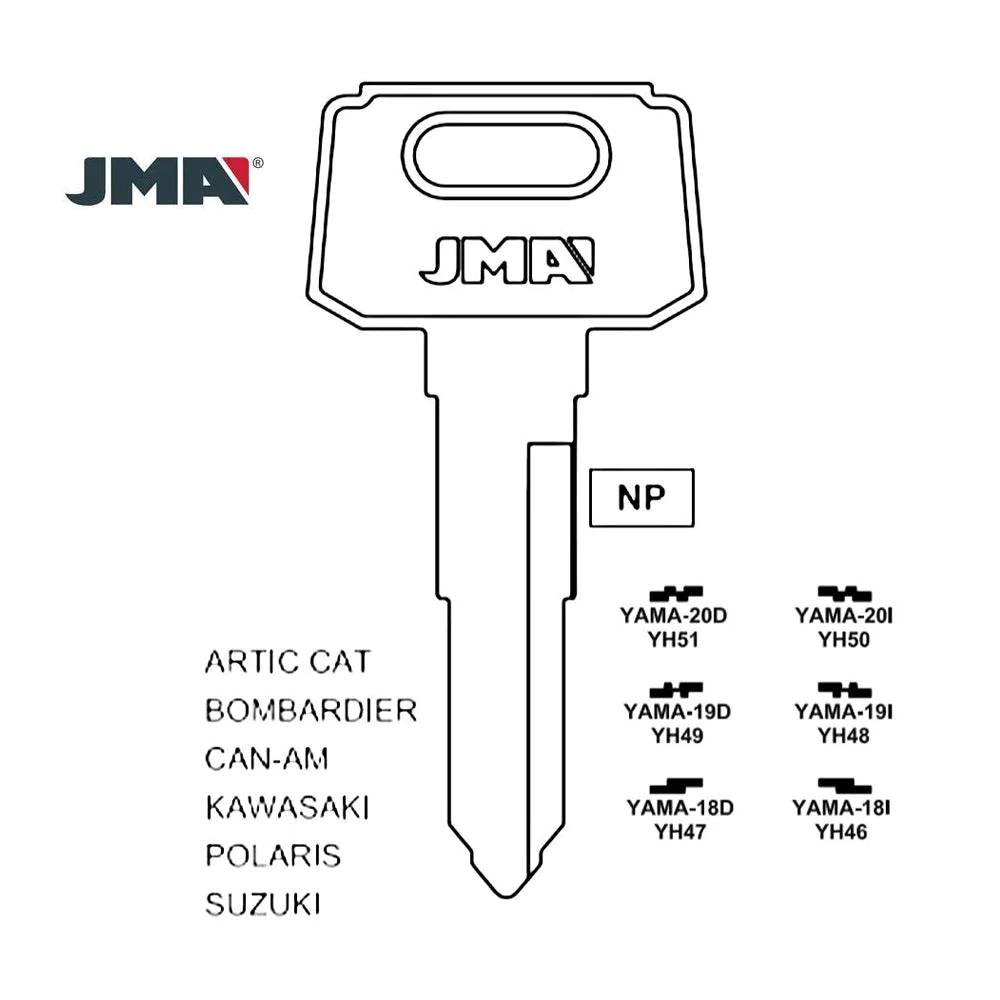 Yamaha Motorcycle Key Blank - YH47 / YAMA-18D