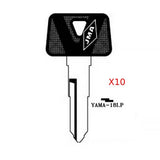 Yamaha Motorcycle Plastic Head Key Blank - YH46 / YAMA-18I.P (Pack of 10)