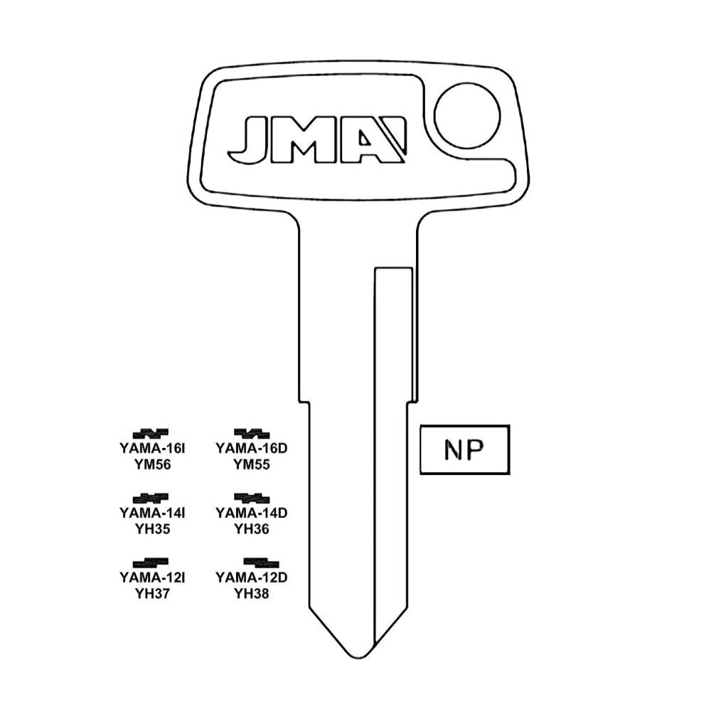 Yamaha Motorcycle Key Blank - YH37 / YAMA-12I