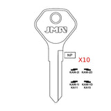 Kawasaki Ducati Motorcycle Key Blank - KA15 / KAW-1D  (Packs of 10)