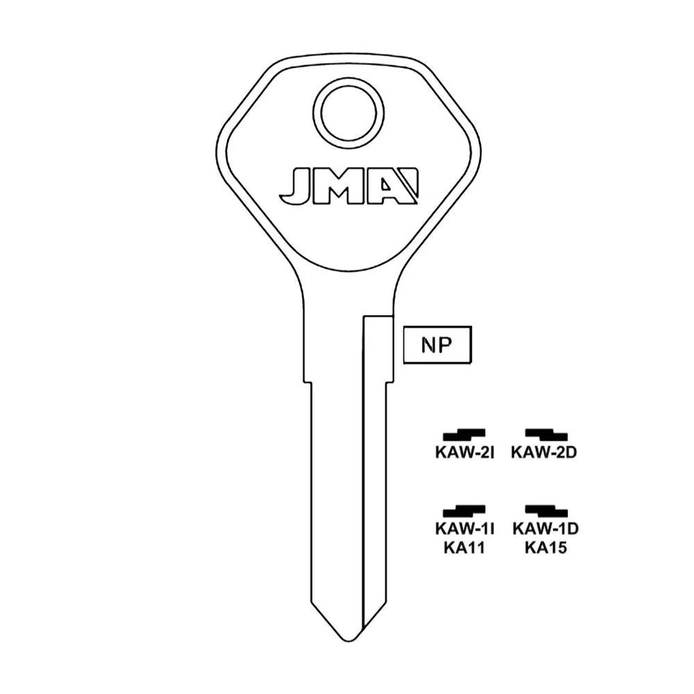 Kawasaki Ducati Motorcycle Key Blank - KA15 / KAW-1D