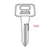 Yamaha Kawasaki Suzuki Motorcycle Key Blank - YH51 / YAMA-20D (Packs of 10)