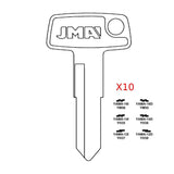 Yamaha Motorcycle Key Blank - YH38 / YAMA-12D (Packs of 10)